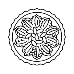 pecan pie icon, pecan pie line art - simple line art of pecan pie, perfect for pecan pie logos and icons