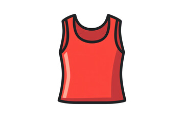a red tank top with black outline