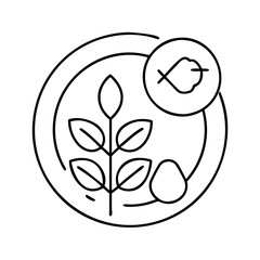 Obraz premium plant protein symbol icon, plant protein symbol line art - simple line art of plant protein symbol, perfect for plant protein symbol logos and icons