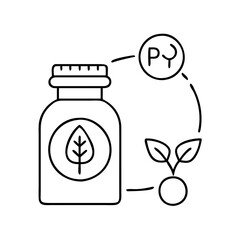 plant protein symbol icon, plant protein symbol line art - simple line art of plant protein symbol, perfect for plant protein symbol logos and icons