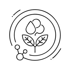 plant protein symbol icon, plant protein symbol line art - simple line art of plant protein symbol, perfect for plant protein symbol logos and icons