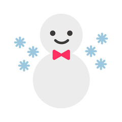 天気予報アイコン：雪だるまと雪 - 大雪 - Weather Forecast Icon: Snowman and Snow - Heavy Snow
