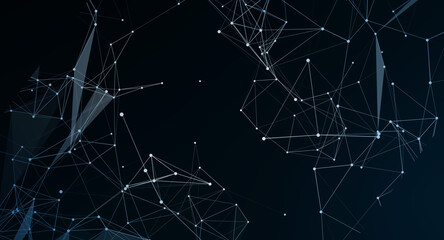 Abstract Network Digital Connections Elegant Design