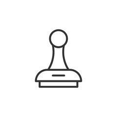 Simple Rubber Stamp Icon Representing Traditional Office Stationery Tool for Document Imprinting and Branding in a Minimalist Design Theme