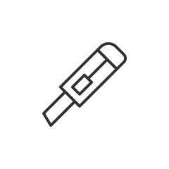 Minimalist Icon Of A Precision Cutting Tool On A White Background For Stationery And Creative Design