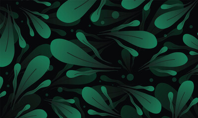 Foliage Design in Shades of Green with Plant Elements