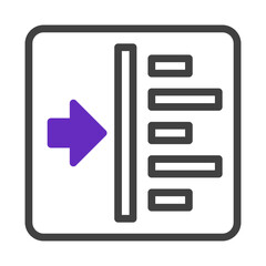 Streamlined process representation with clear workflow arrow indicator icon