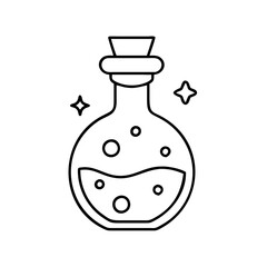 potion bottle icon, potion bottle line art - simple line art of potion bottle, perfect for potion bottle logos and icons