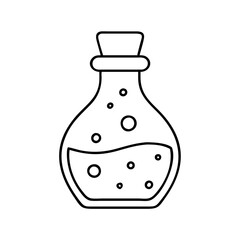 potion bottle icon, potion bottle line art - simple line art of potion bottle, perfect for potion bottle logos and icons