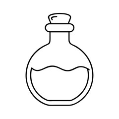 potion bottle icon, potion bottle line art - simple line art of potion bottle, perfect for potion bottle logos and icons