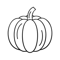 pumpkin icon, pumpkin line art - simple line art of pumpkin, perfect for pumpkin logos and icons