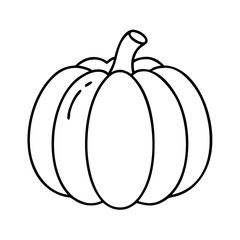 pumpkin icon, pumpkin line art - simple line art of pumpkin, perfect for pumpkin logos and icons