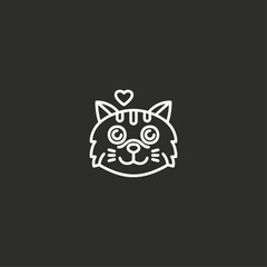 Cute Cat icons flat vector design