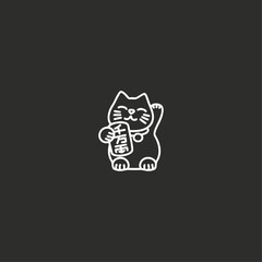 Maneki neko icons flat vector design