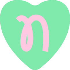 Ransom Letter N Collage Handdrawn Alphabet
