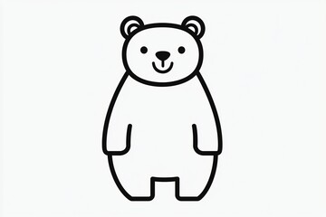 Obraz premium Adorable Cartoon Bear Illustration Perfect for Children's Books or Cute Designs