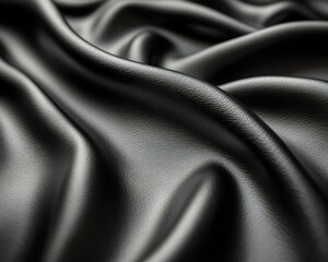 Fototapeta premium Elegant black fabric drape texture