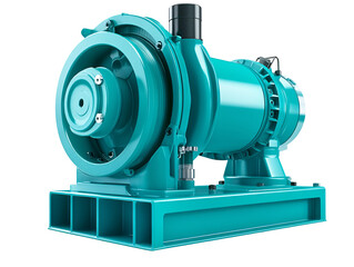 a blue machine with a round cylinder