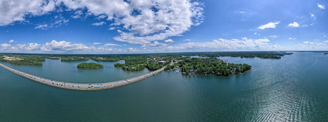 Interstate 77 crosses Lake Norman near Davidon, North Carolina