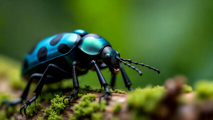 Detailed View of a Beetle in Nature