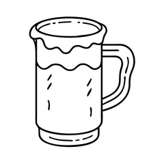 rustic mug icon, rustic mug line art - simple line art of rustic mug, perfect for rustic mug logos and icons