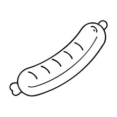 sausage bratwurst icon, sausage bratwurst line art - simple line art of sausage bratwurst, perfect for sausage bratwurst logos and icons