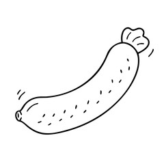 sausage bratwurst icon, sausage bratwurst line art - simple line art of sausage bratwurst, perfect for sausage bratwurst logos and icons