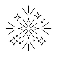 shimmering sparks icon, shimmering sparks line art - simple line art of shimmering sparks, perfect for shimmering sparks logos and icons
