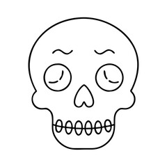 skull icon, skull line art - simple line art of skull, perfect for skull logos and icons