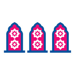 Arabic Arch Windows Collection – Flat Vector Illustration

