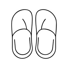 slippers icon, slippers line art - simple line art of slippers, perfect for slippers logos and icons