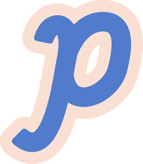 Ransom Letter P Collage Handdrawn Alphabet