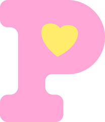 Ransom Letter P Collage Handdrawn Alphabet