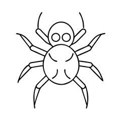 spider icon, spider line art - simple line art of spider, perfect for spider logos and icons