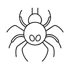 spider icon, spider line art - simple line art of spider, perfect for spider logos and icons