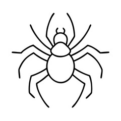 spider icon, spider line art - simple line art of spider, perfect for spider logos and icons