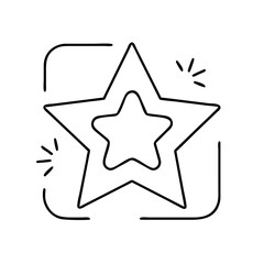 star icon, star line art - simple line art of star, perfect for star logos and icons