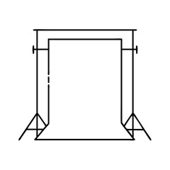 studio backdrop icon, studio backdrop line art - simple line art of studio backdrop, perfect for studio backdrop logos and icons