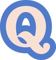 Ransom Letter Q Collage Handdrawn Alphabet