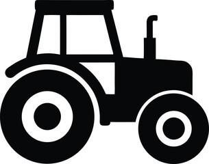tractor Isolated on a white background, an agricultural vehicle used in farming and transportation