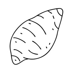 sweet potato icon, sweet potato line art - simple line art of sweet potato, perfect for sweet potato logos and icons