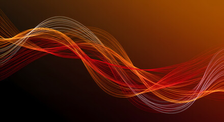 Stunning Abstract Red and Orange Liquid Flow Background
