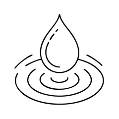 Fototapeta premium water droplet ripple symbolizing calm icon, water droplet ripple symbolizing calm vector