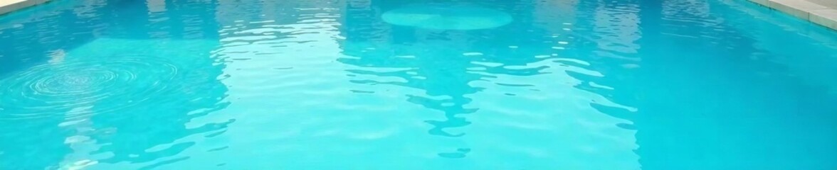 Serene swimming pool with gentle ripples on pastel blue water, relaxation, ripples