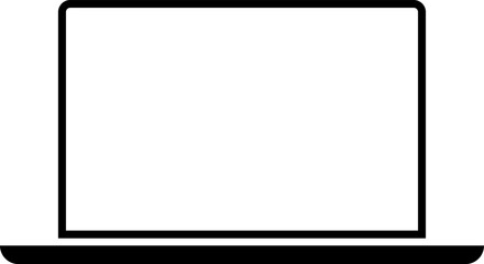 Laptop and Computer Icons &ndash; Remote Work, Online Education, Digital Technology Symbols