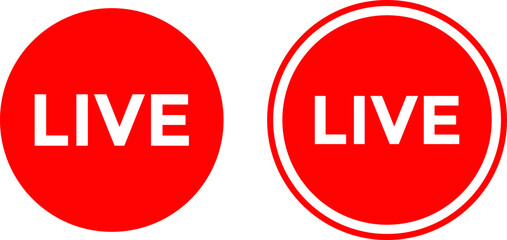 Live Streaming and Broadcast Icons – Online Video and Real-Time Streaming Symbols