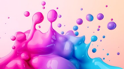 Vibrant Fluid Gradient Motion with Glossy 3D Effect