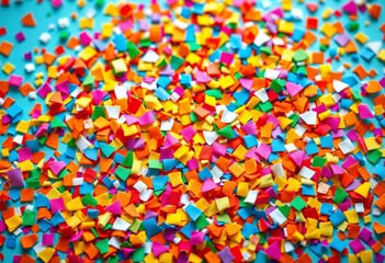 Vibrant confetti scatter, seamless repeat Ideal for festive celebrations, colorful, holiday