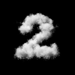 Cumulus Cloud Number 2 Overlay - Stunning Dreamy Text Effect for Ethereal Designs. Perfect for Whimsical, Creative and Fantasy Projects. 