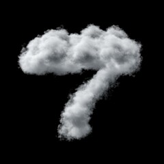 Cumulus Cloud Number 7 Overlay - Stunning Dreamy Text Effect for Ethereal Designs. Perfect for Whimsical, Creative and Fantasy Projects. 